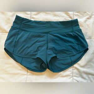 Lululemon Teal Speed Up Low-Rise Lined Short Size 4